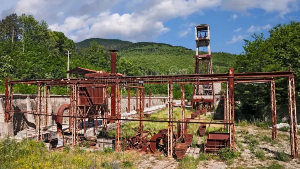 The Abbadia San Salvatore mine active between 1899 and 1972 in the province of Siena, Italy.